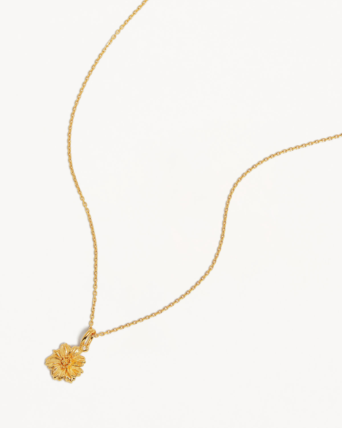 By Charlotte Birth Flower Necklace Cosmos - October, Gold