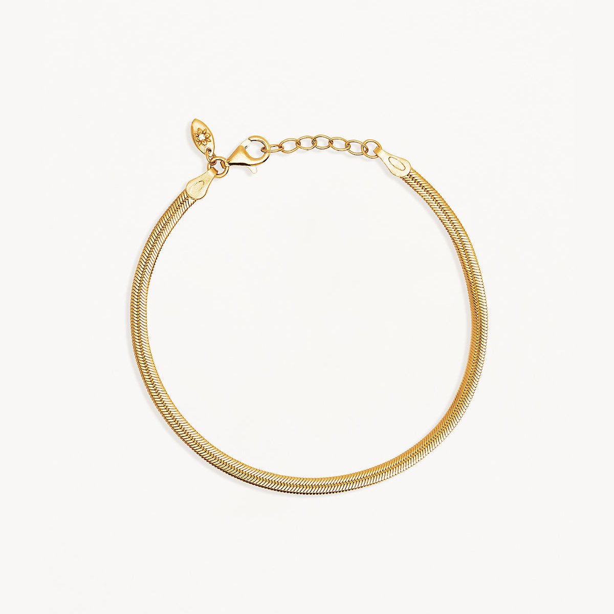 By Charlotte Herringbone Chain Bracelet, Gold or Silver