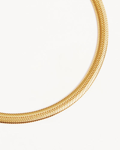 By Charlotte Herringbone Chain Bracelet, Gold or Silver