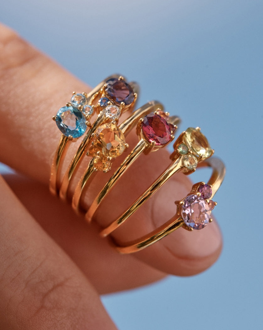 By Charlotte Kindred July Birthstone Ring, Gold or Silver
