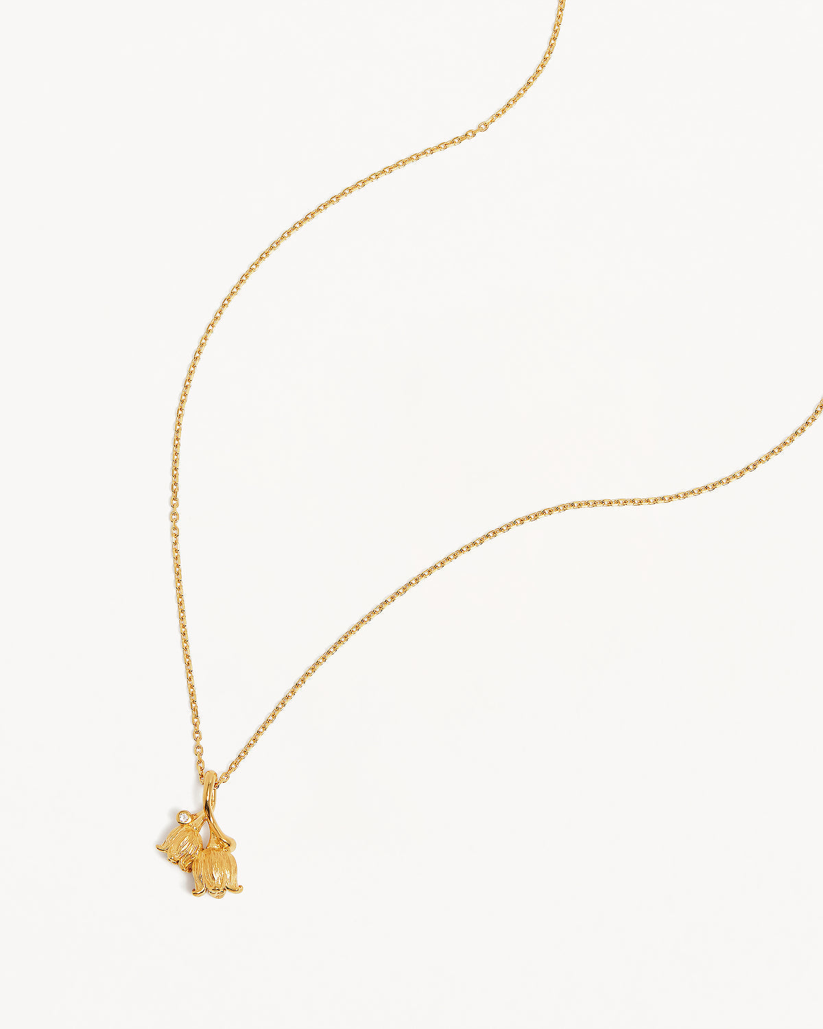 By Charlotte Birth Flower Necklace Lily of the Valley - May, Gold