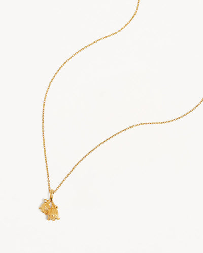 By Charlotte Birth Flower Necklace Lily of the Valley - May, Gold