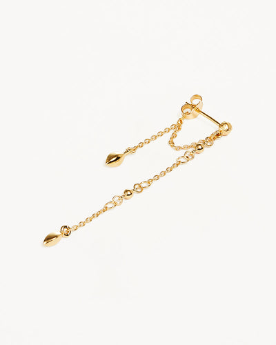 By Charlotte Luck and Love Chain Earrings, Gold