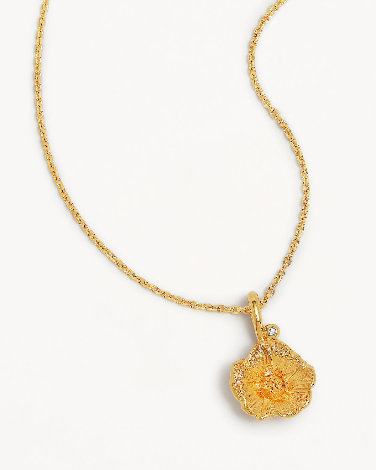 By Charlotte Birth Flower Necklace Morning Glory - September, Gold