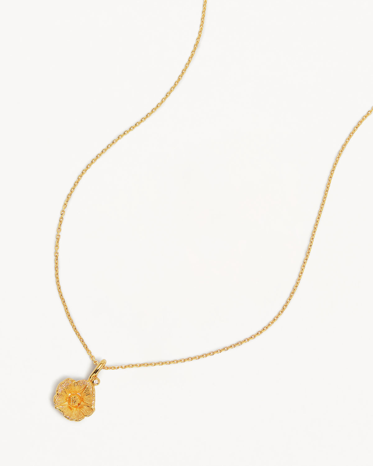 By Charlotte Birth Flower Necklace Morning Glory - September, Gold