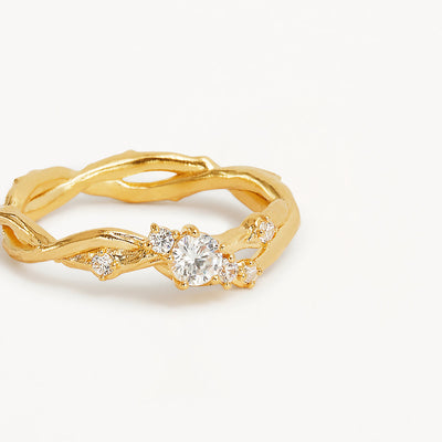 By Charlotte No Rain No Flowers Ring, Gold