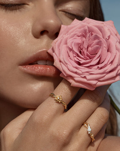 By Charlotte No Rain No Flowers Ring, Gold