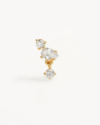 By Charlotte No Rain No Flowers Stud Earrings, Gold