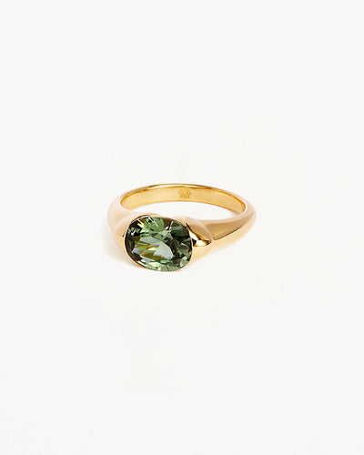 By Charlotte Sacred Jewel Ring - Forest, Gold