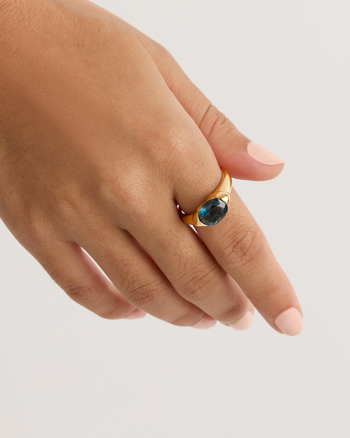 By Charlotte Sacred Jewel Ring - Ocean, Gold