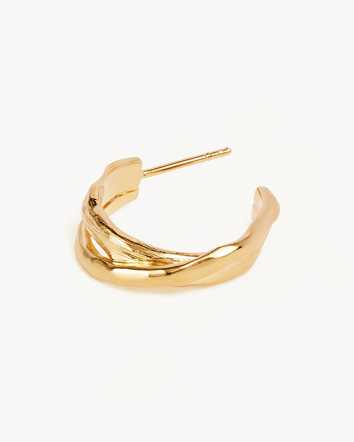 By Charlotte Shield Hoop Earrings, Gold