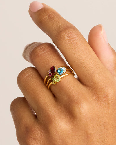 By Charlotte Kindred August Birthstone Ring, Gold or Silver