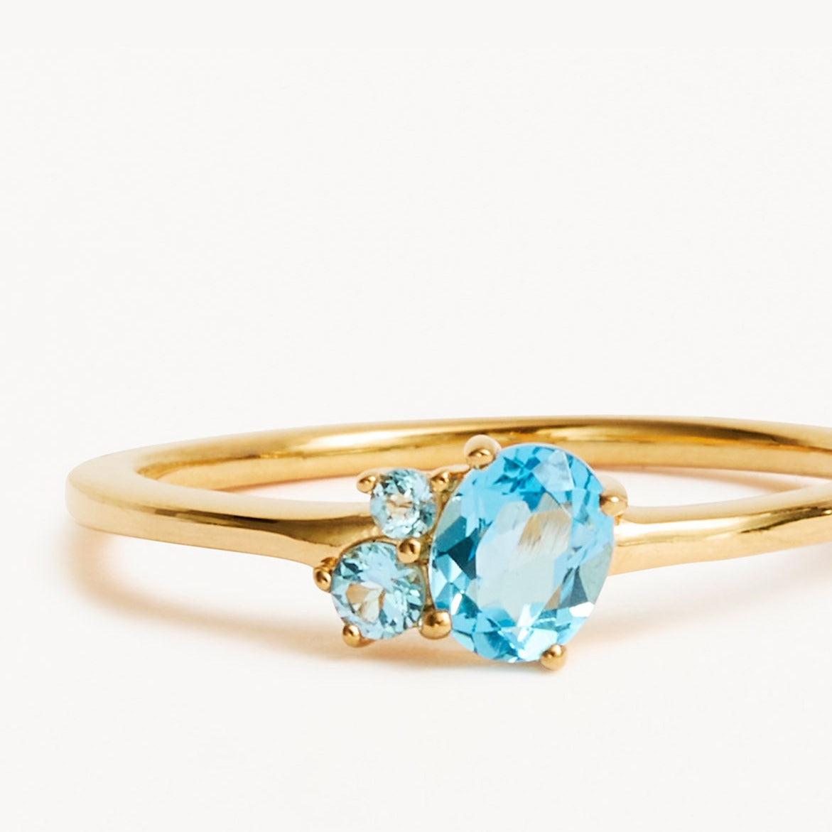 By Charlotte Kindred March Birthstone Ring, Gold or Silver