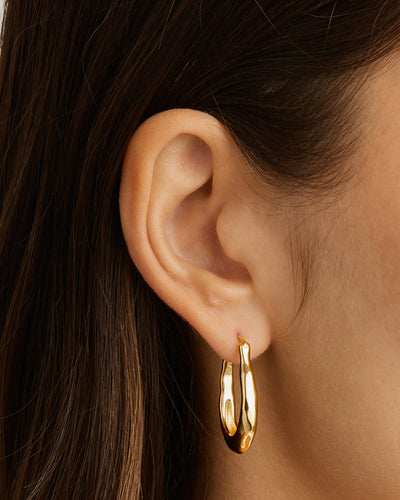 By Charlotte Radiant Energy Large Hoop Earrings, Gold or Silver