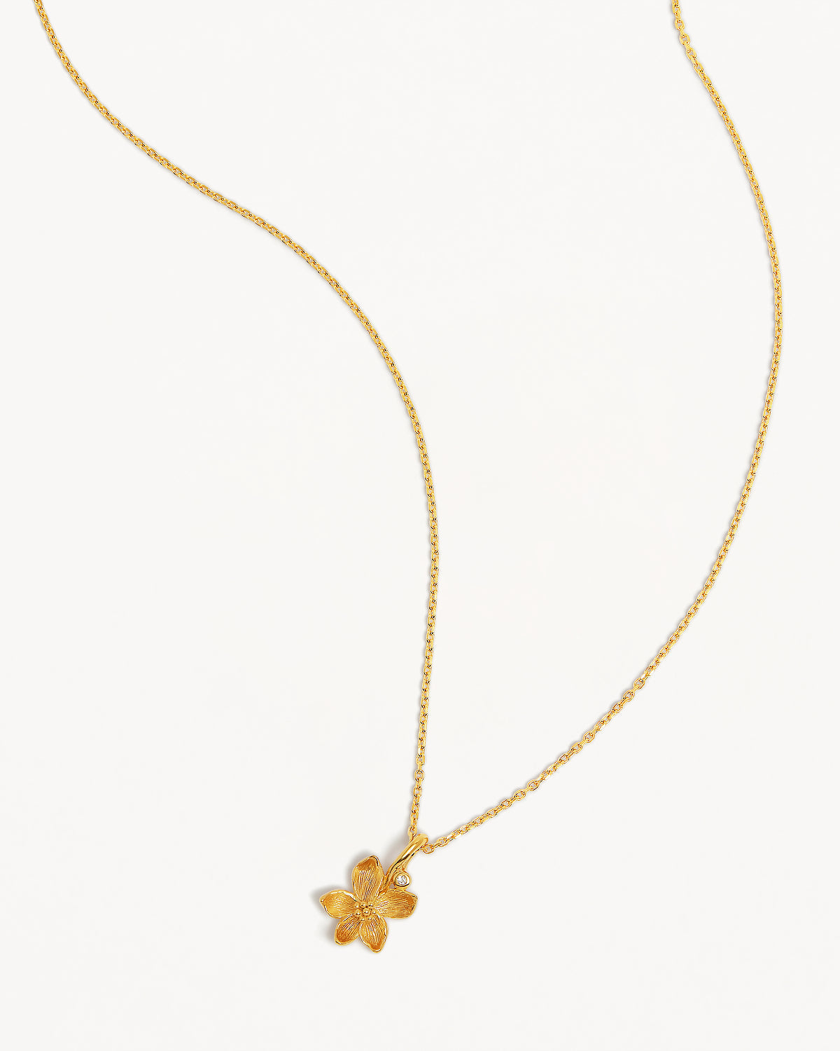 By Charlotte Birth Flower Necklace Violet - February, Gold