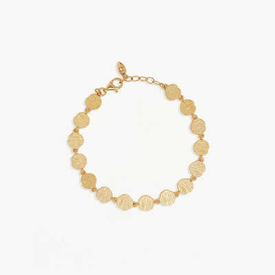By Charlotte Woven Light Coin Bracelet, Gold or Silver