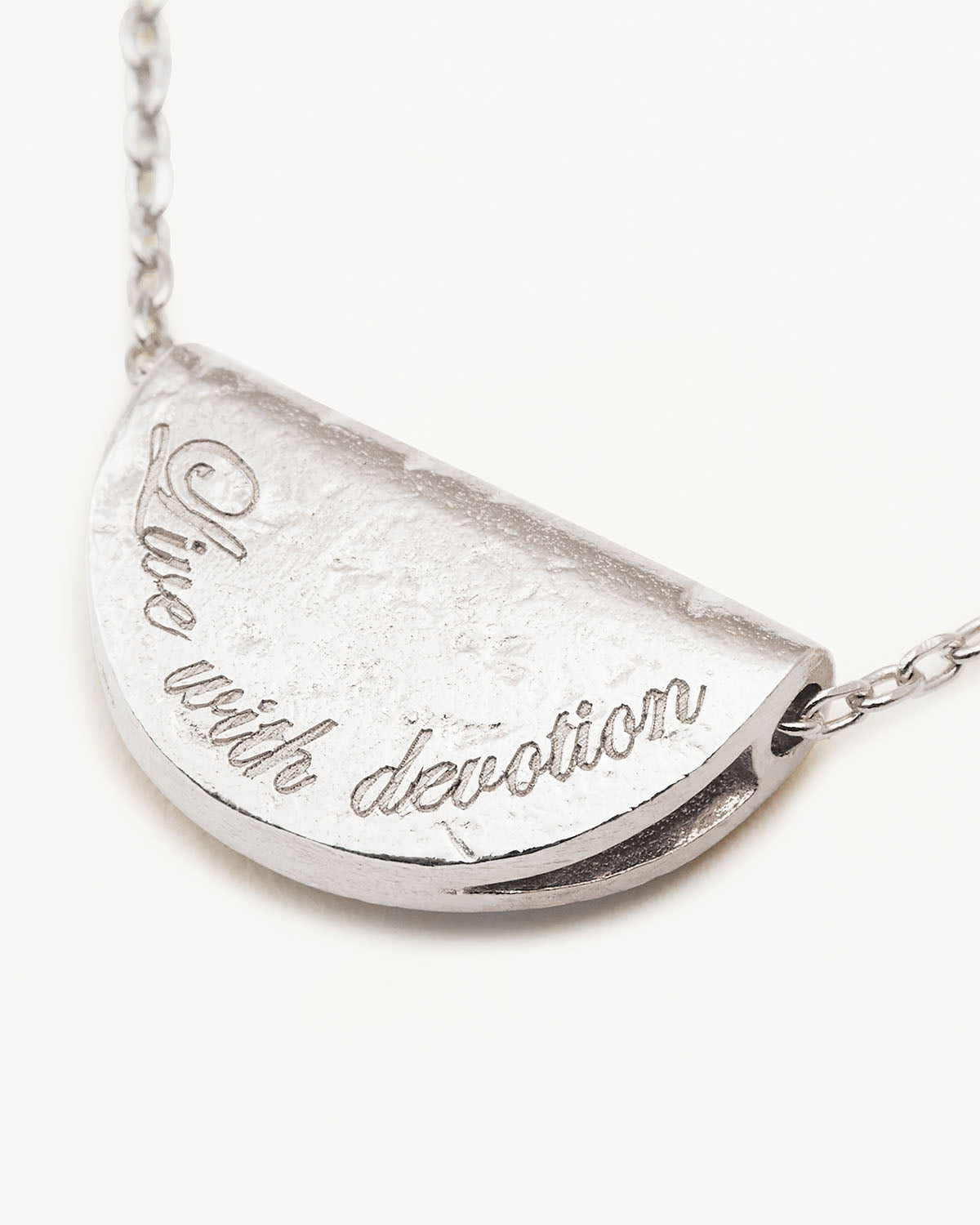 By Charlotte Lotus Birthstone Necklace (September - Sapphire), Silver
