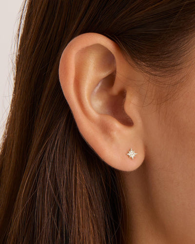 By Charlotte Starlight Stud Earrings, Silver