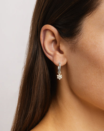 By Charlotte Bloom Within Lotus Hoops, Silver