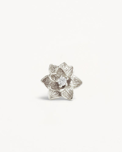 By Charlotte Bloom Within Lotus Stud Earrings, Silver