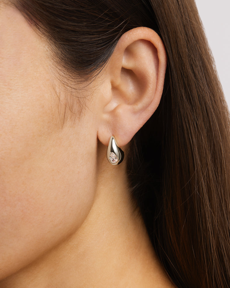 By Charlotte Dewdrop Earrings Small, Silver
