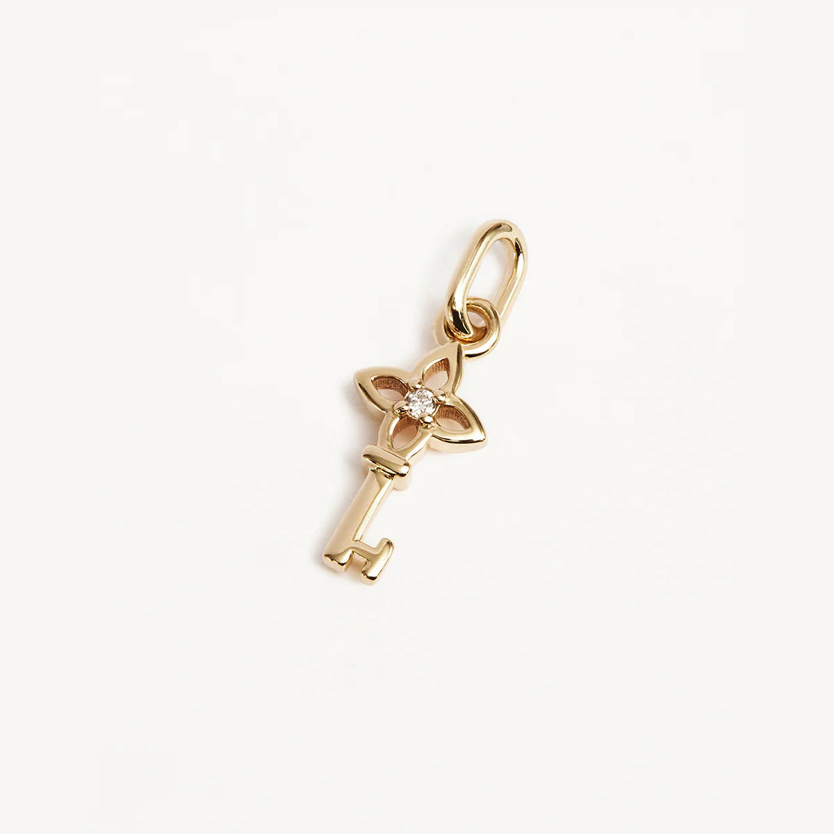 By Charlotte 9k Gold Key To My Heart Lab-Grown Diamond Pendant