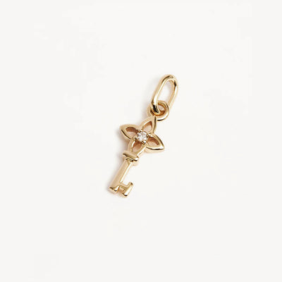 By Charlotte 9k Gold Key To My Heart Lab-Grown Diamond Pendant