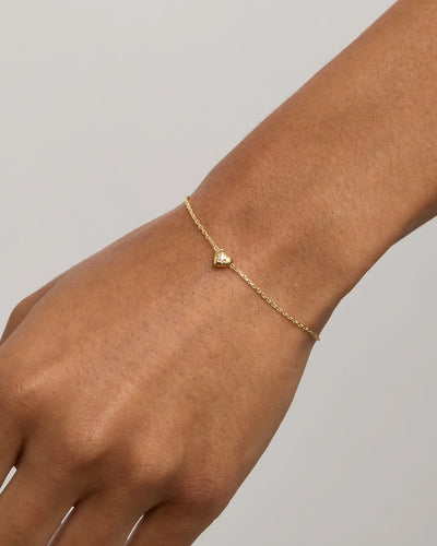 By Charlotte Blooming Hearts Bracelet, Gold