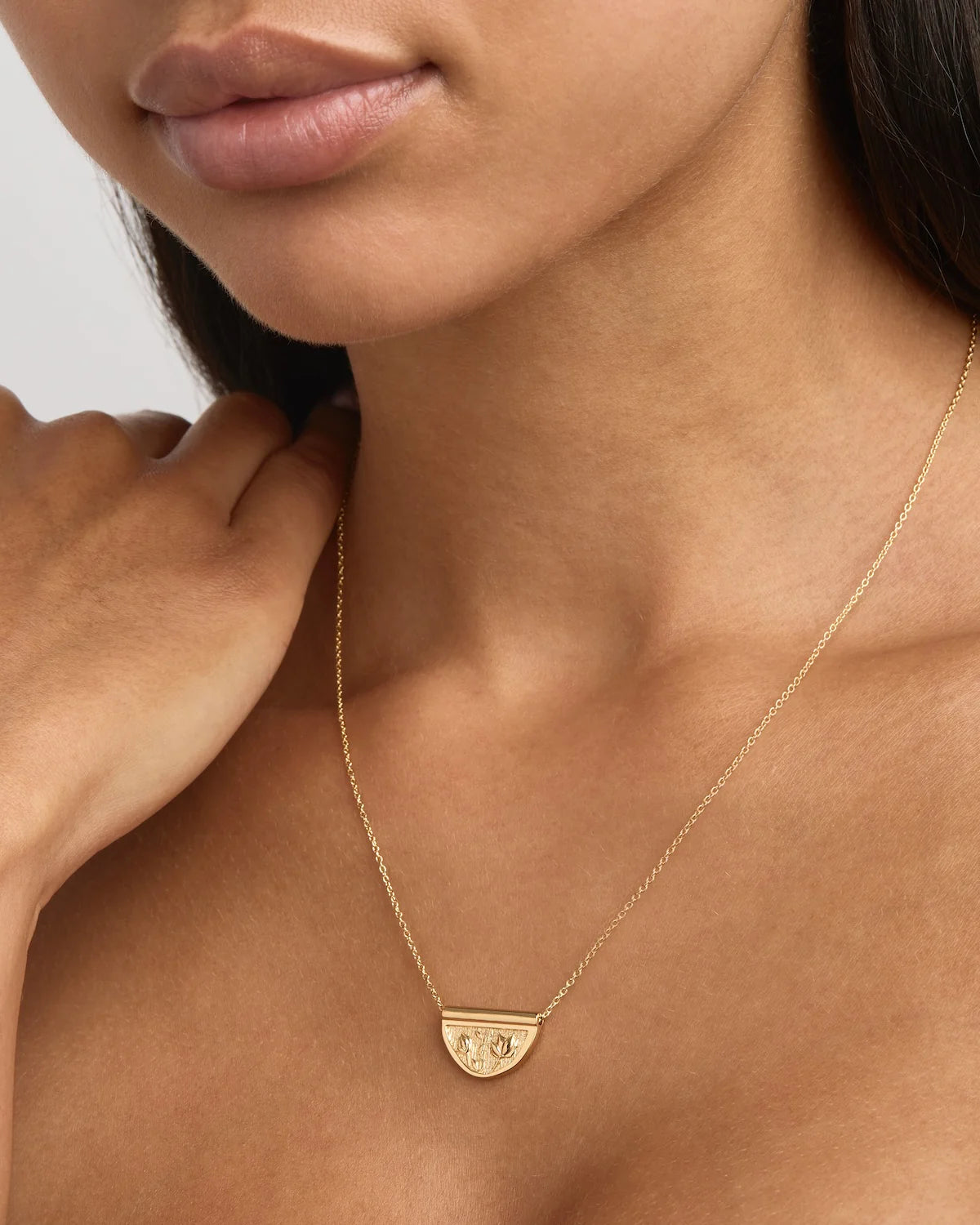 By Charlotte Blooming Together Lotus Necklace, Gold