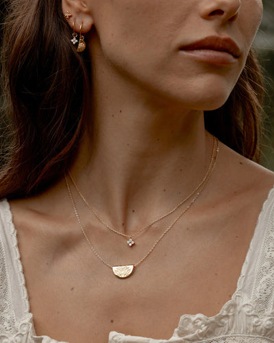 By Charlotte Crystal Bloom Hoops, Gold