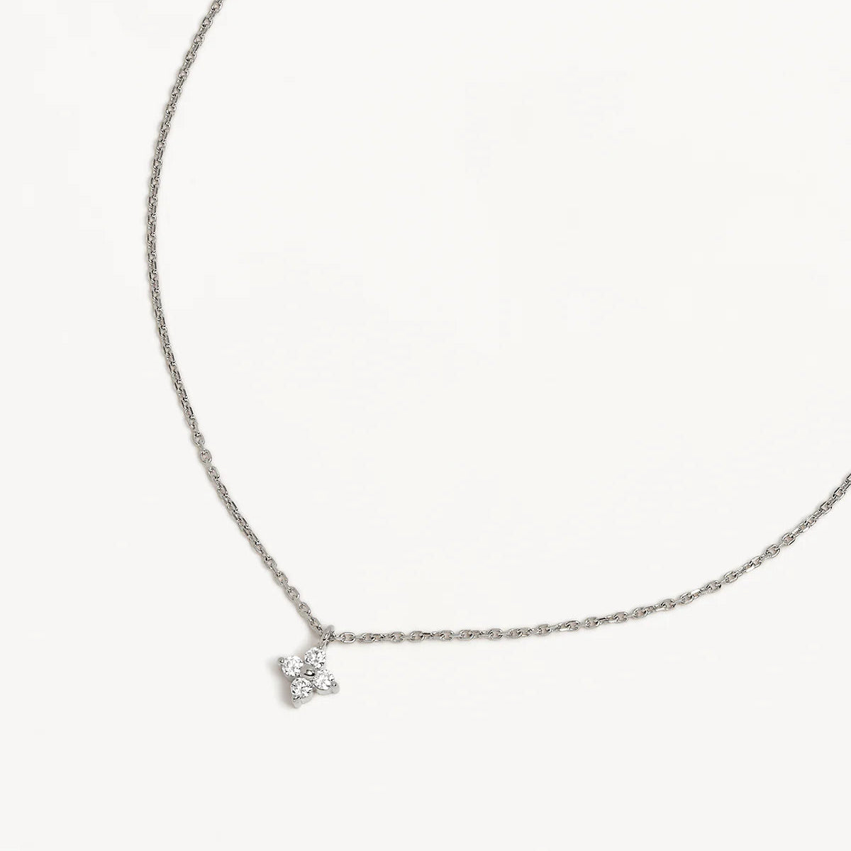By Charlotte Crystal Bloom Necklace, Silver