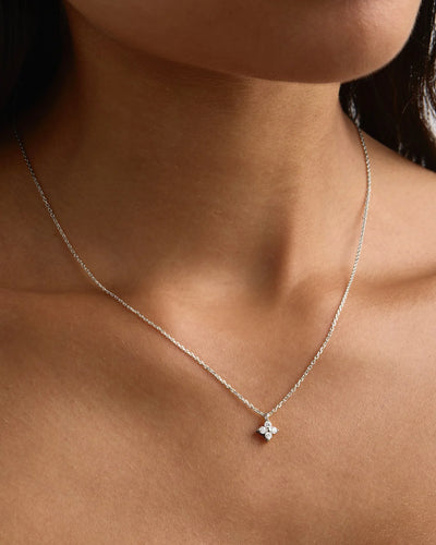 By Charlotte Crystal Bloom Necklace, Silver