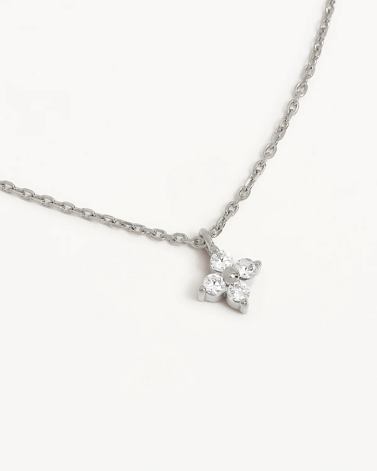 By Charlotte Crystal Bloom Necklace, Silver