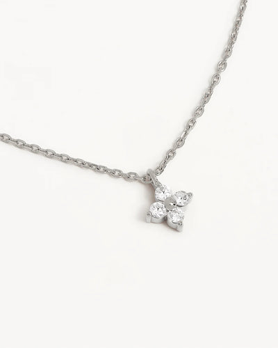 By Charlotte Crystal Bloom Necklace, Silver
