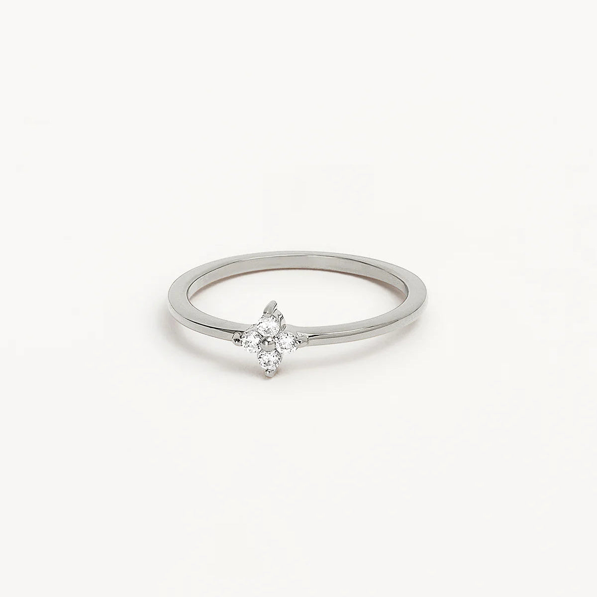 By Charlotte Crystal Bloom Ring, Silver