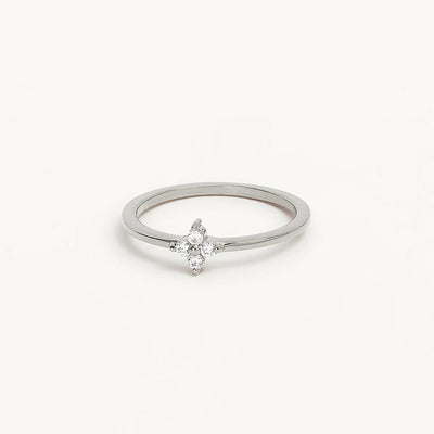 By Charlotte Crystal Bloom Ring, Silver