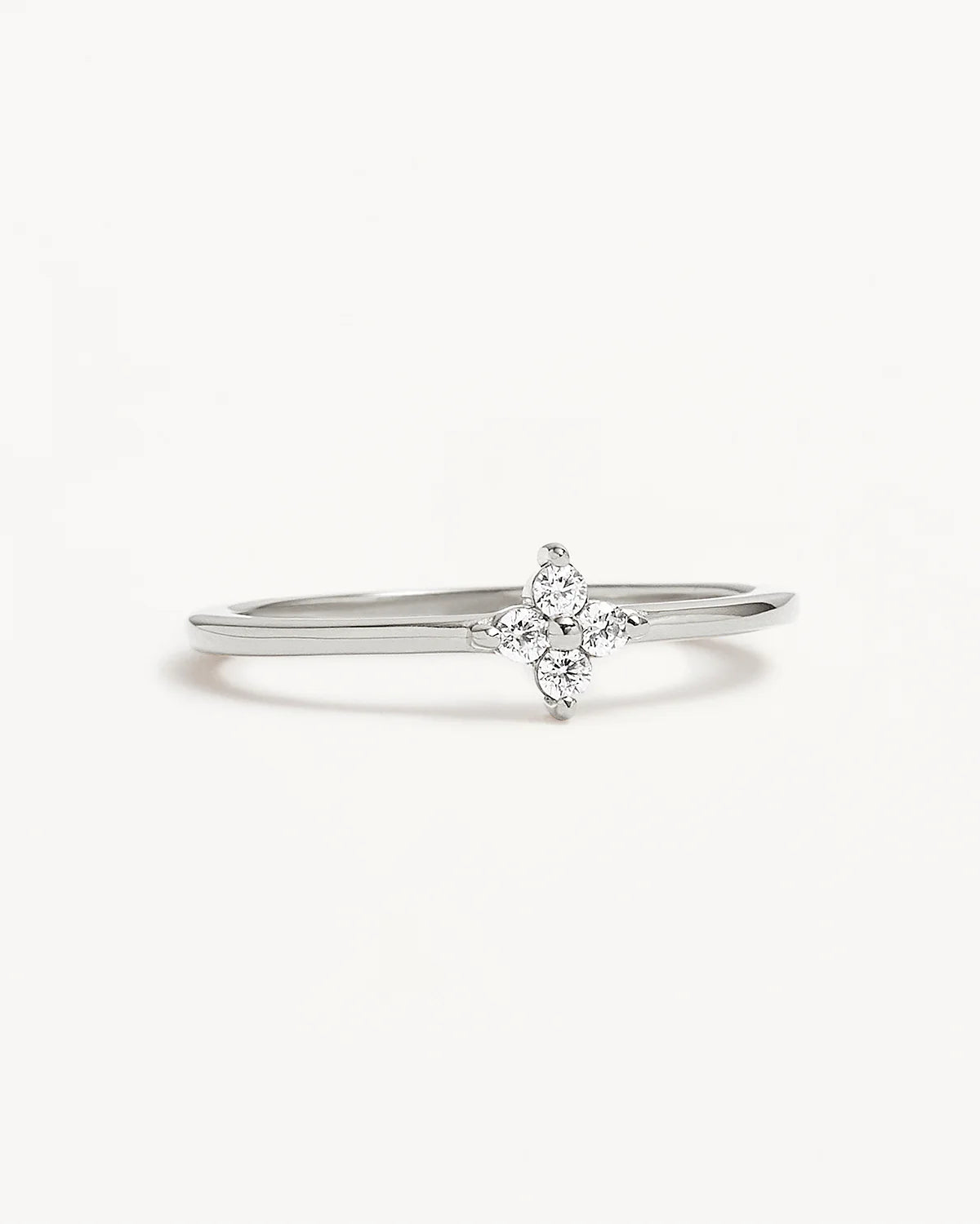 By Charlotte Crystal Bloom Ring, Silver