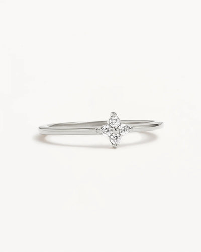 By Charlotte Crystal Bloom Ring, Silver