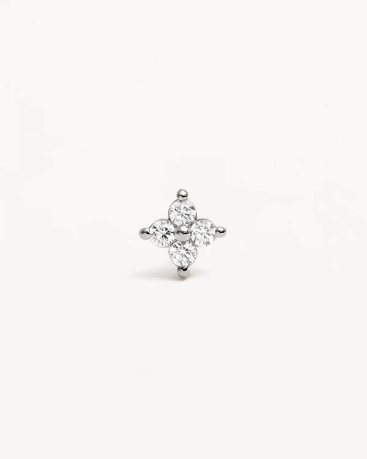 By Charlotte Crystal Bloom Stud Earrings, Silver
