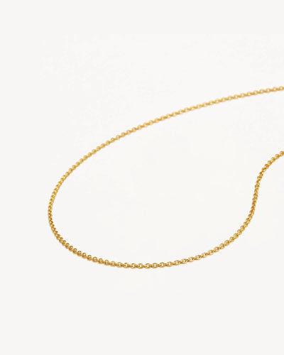 By Charlotte 18" Fine Rolo Chain Necklace Gold