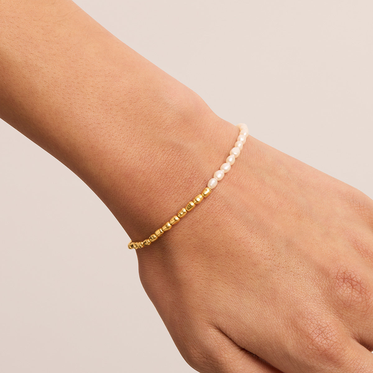 By Charlotte By Your Side Pearl Bracelet, Gold