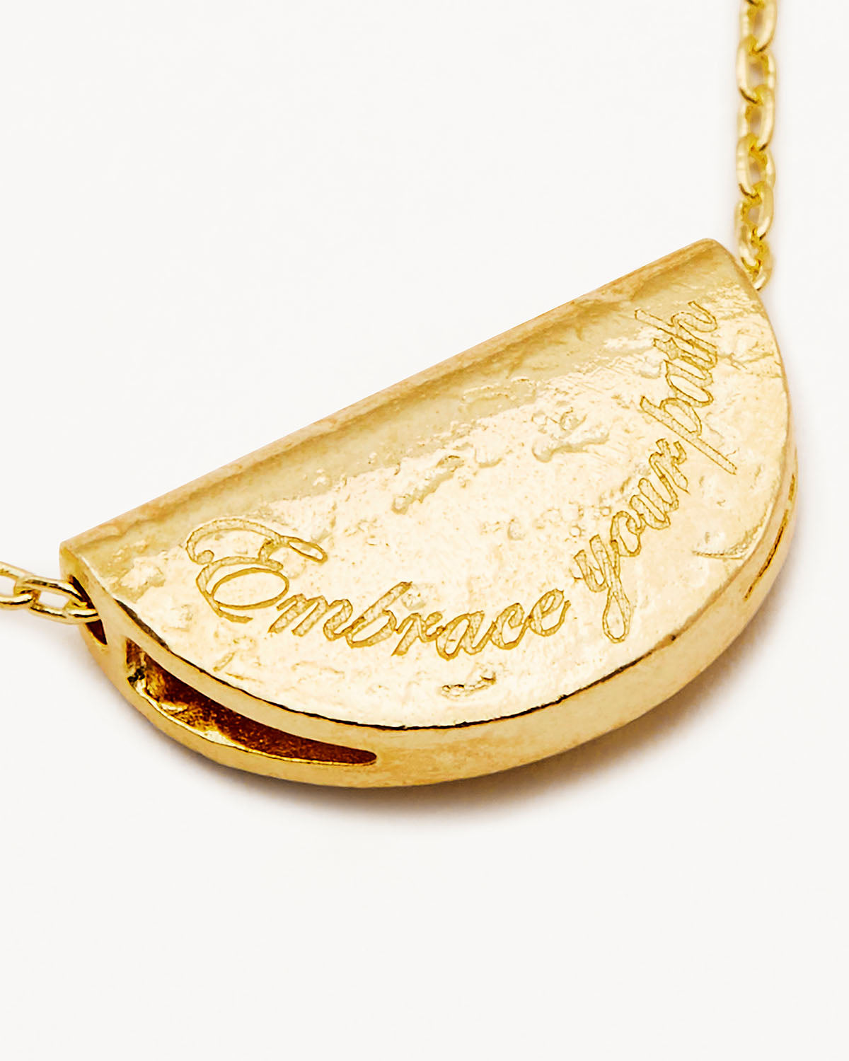 By Charlotte Lotus Birthstone Necklace (July - Ruby), Gold