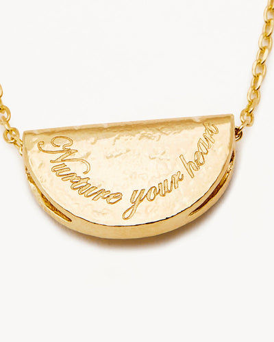 By Charlotte Lotus Birthstone Necklace (May - Emerald), Gold