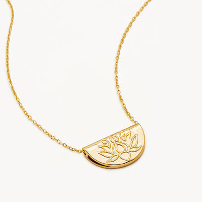 By Charlotte Lotus Short Necklace, Gold