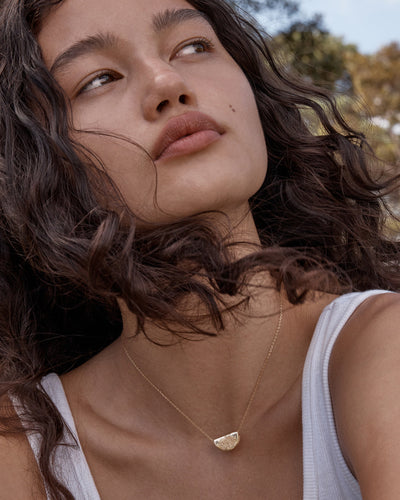 By Charlotte Lotus Short Necklace, Gold