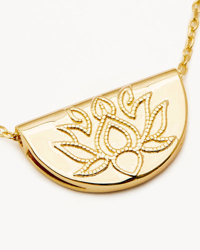 By Charlotte Lotus Short Necklace, Gold