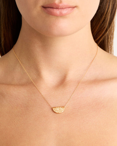 By Charlotte Lotus Short Necklace, Gold