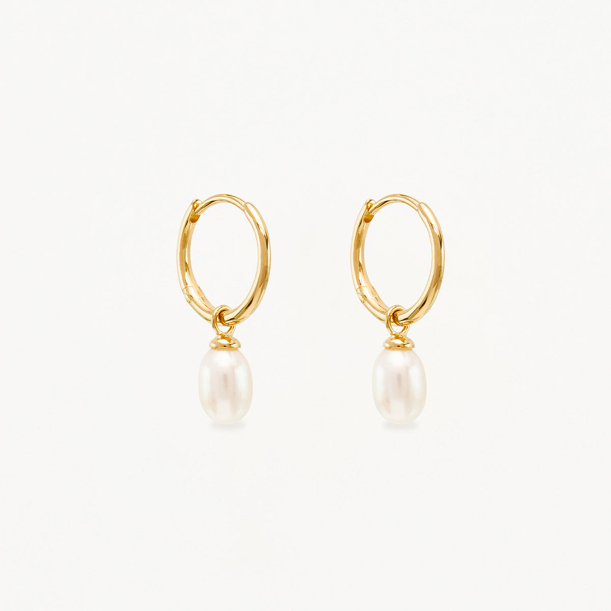 By Charlotte Live in Peace Pearl Hoop Earrings, Gold