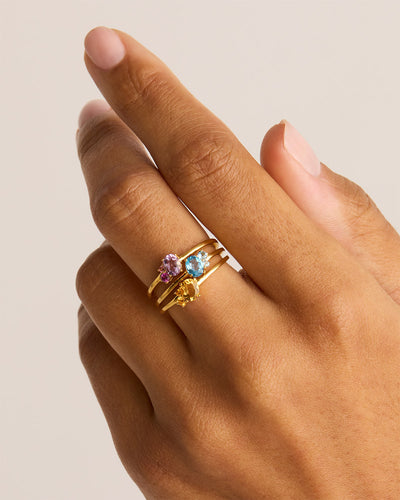 By Charlotte Kindred October Birthstone Ring, Gold or Silver