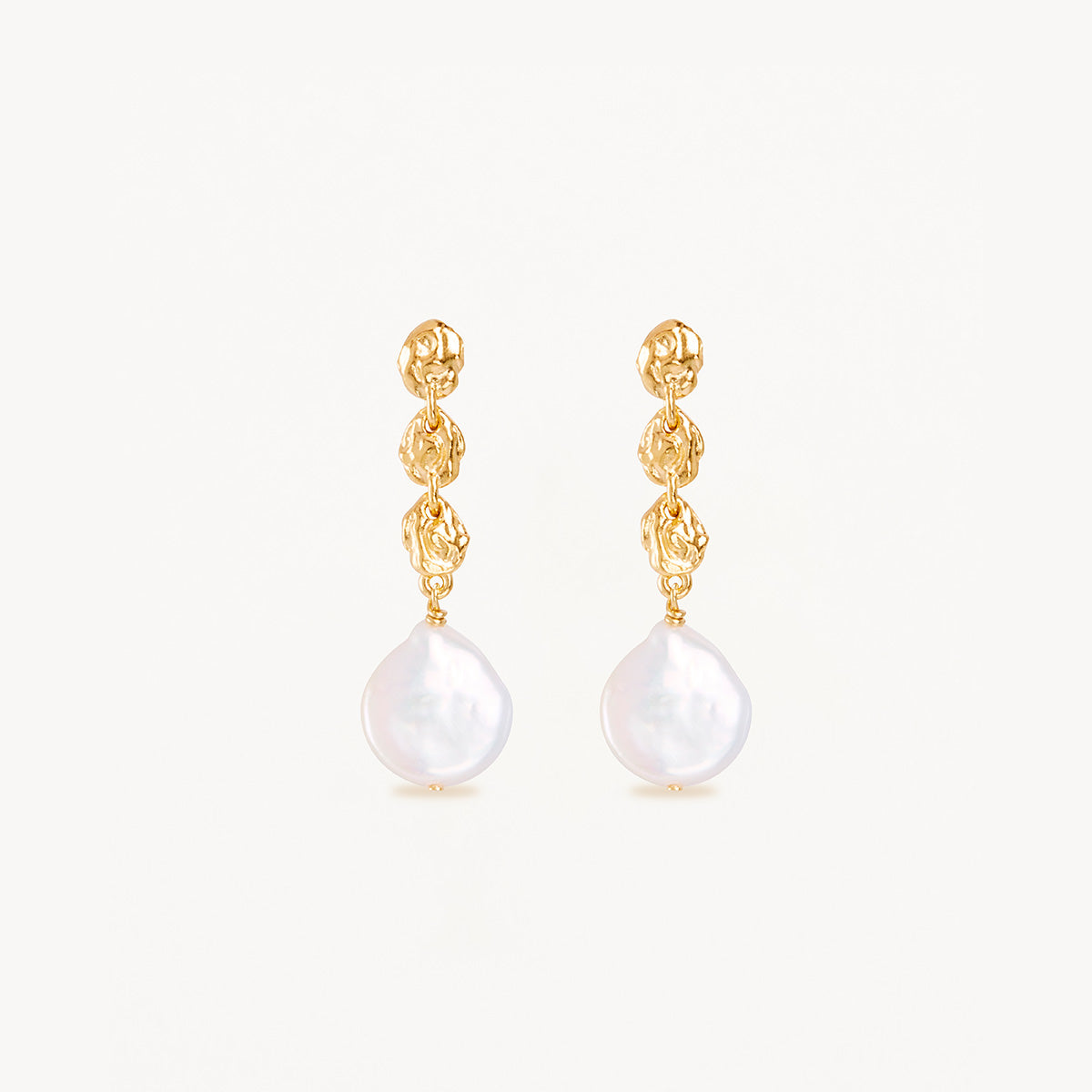By Charlotte Grow With Grace Pearl Earrings, Gold